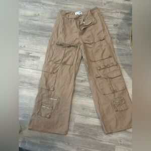 Fashion Nova Caught Off Guard Non Stretch Cargo Jean - Khaki